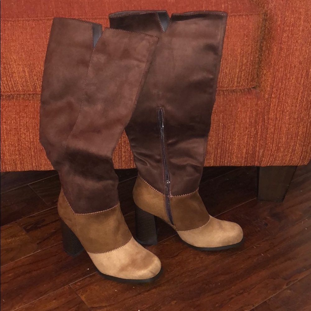 Multi Brown knee boots size 9.5